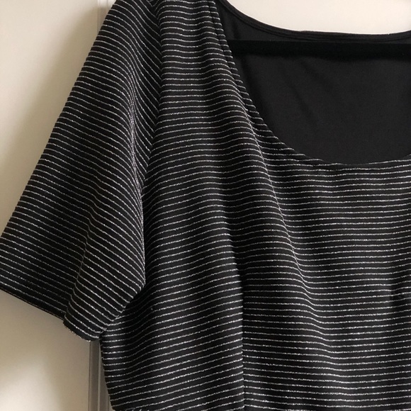 Metallic Striped Skater Dress - Picture 3 of 3